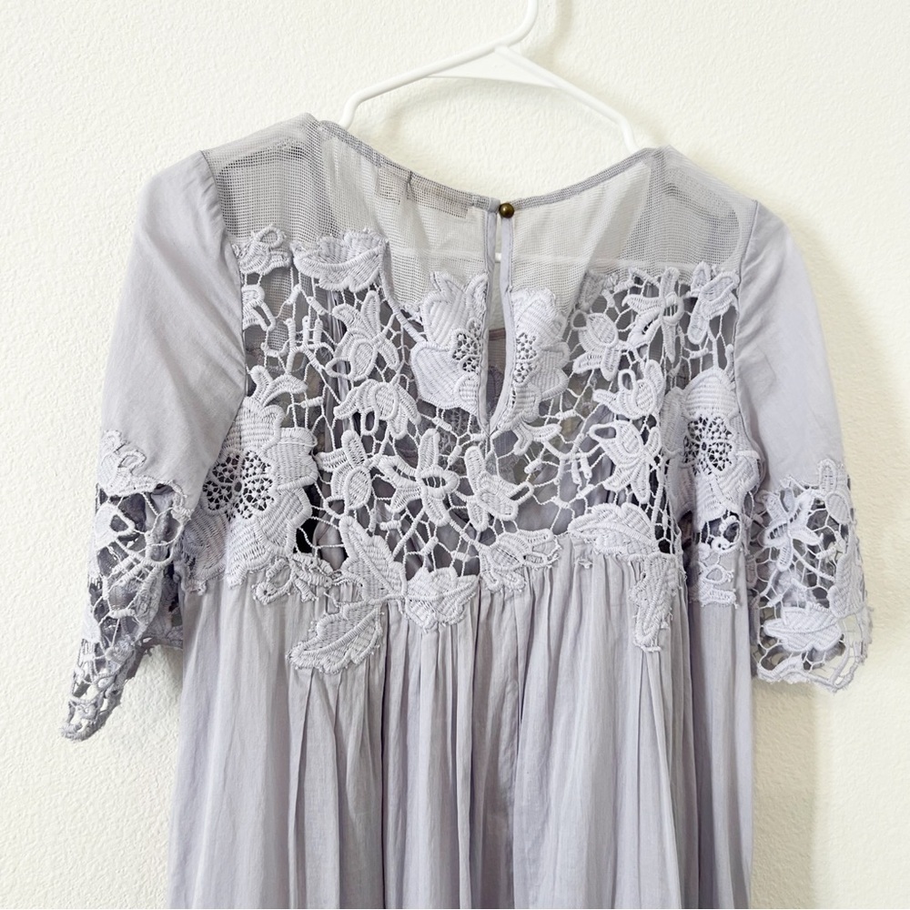 Anthropologie Holding Horses Magnolia Lace Dress Lilac Size US 4 - Picture 6 of 10